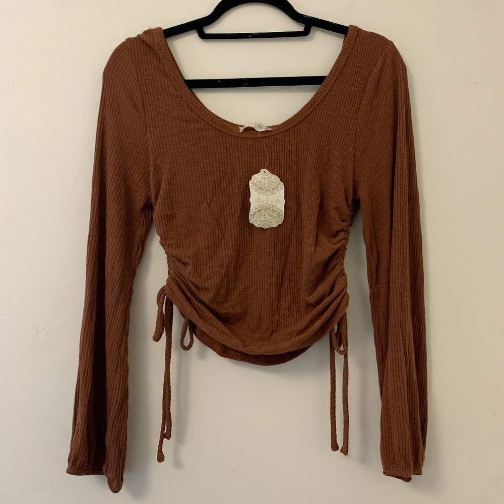 Brown/ auburn Altar'd State shirt